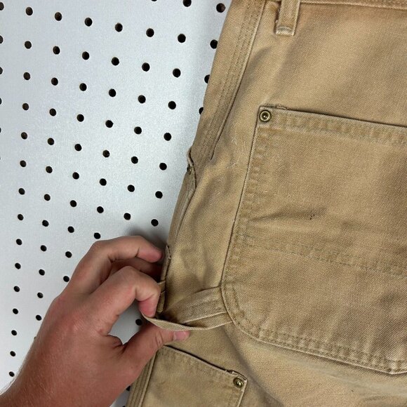 Carhartt Double Knee Pants 40x28 Vintage Union Made Brown Khaki B01 BRN USA - Picture 5 of 7